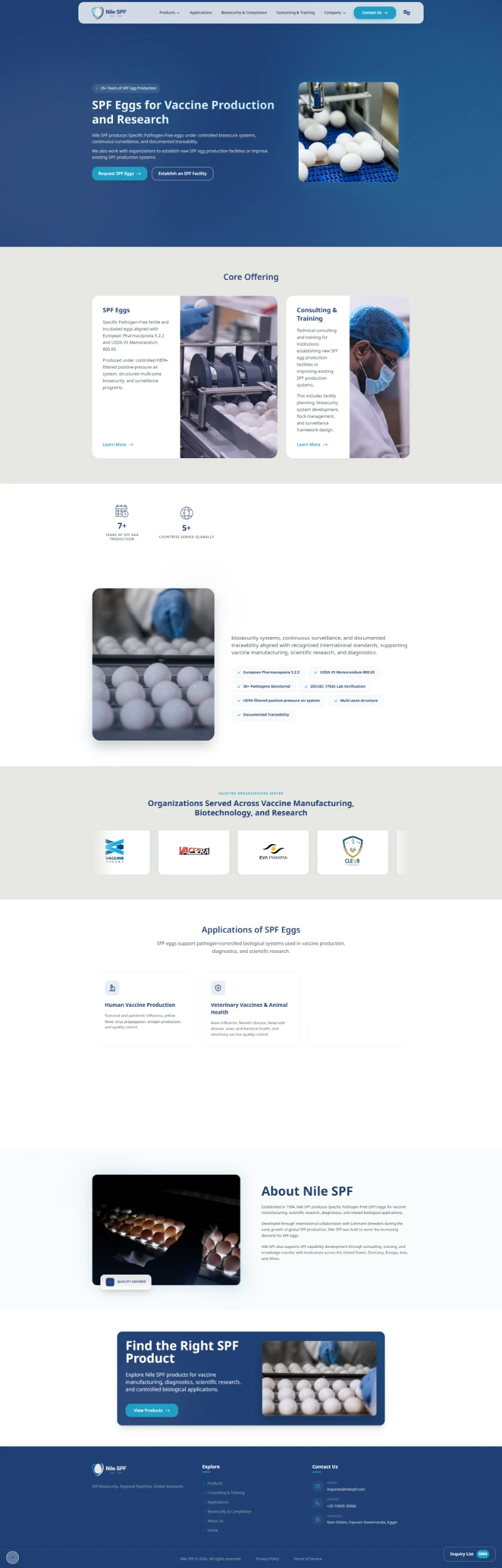 Nile SPF | Specific Pathogen-Free Eggs