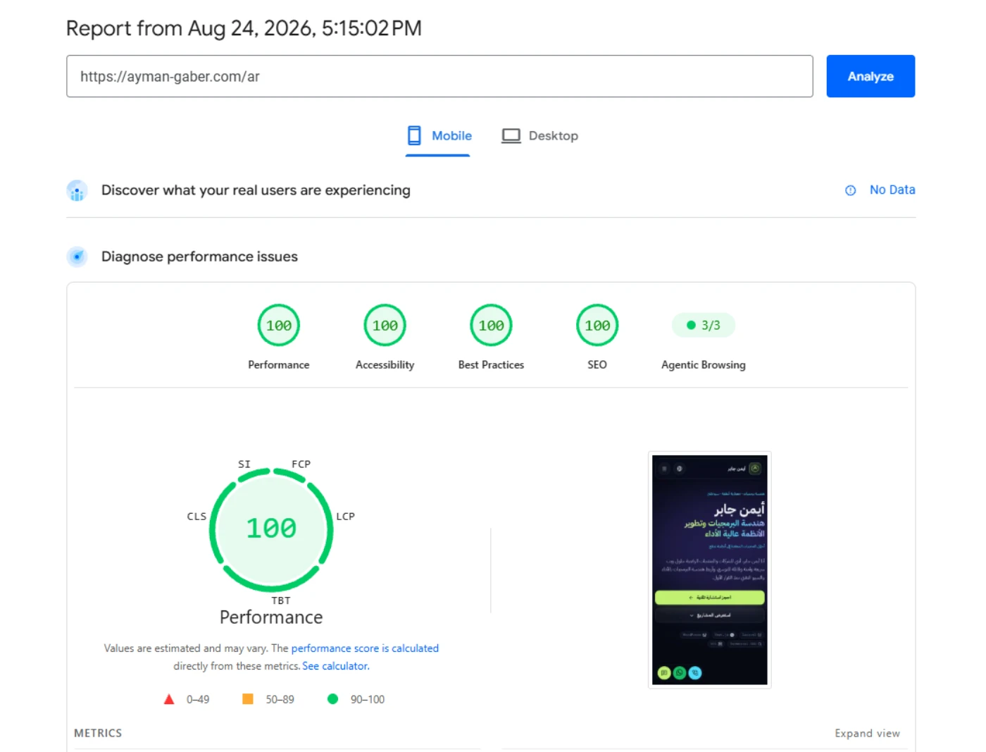 Our Portfolio | 100% Speed Across All Devices