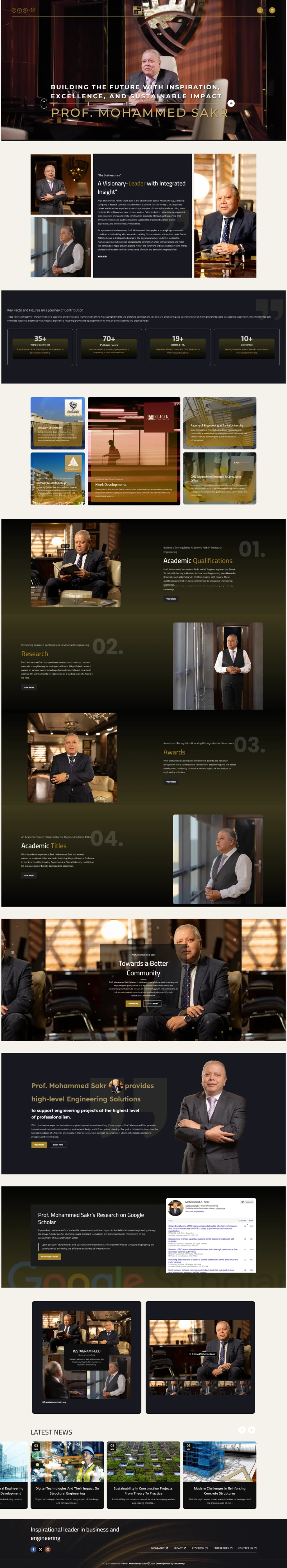 Prof. Mohammed Sakr | Engineering & Leadership Profile